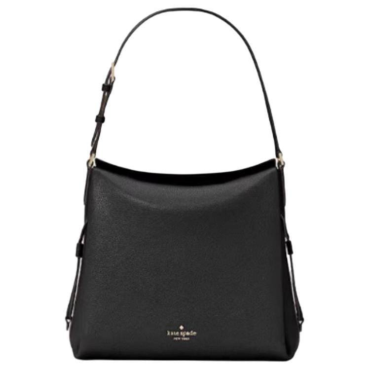 Kate Spade Dumpling Litchi Grain Cow Leather Shoulder Bag Large Women's Black KL013-001