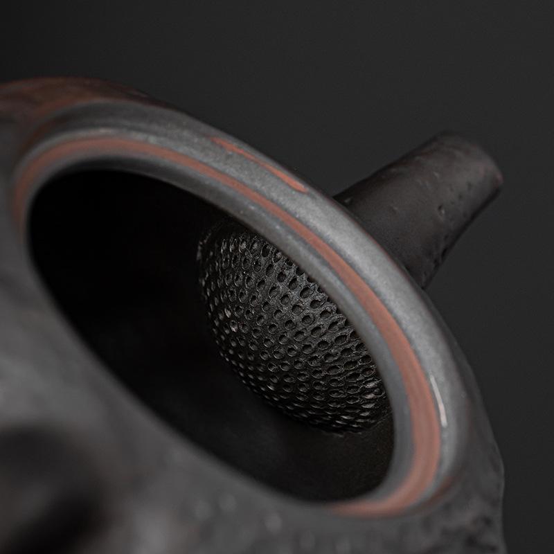 Чайник в виде фиолетовой глиняной жабы Цзяньшуй, расписанный вручную, старинный рельефный чайник, бытовой чайник, чайный сервиз кунг-фу