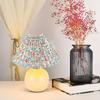 1PC Floral Pleated Lamp Shade Table Pattern Lamp Shade Elegant Lamp Cover Home Fabric Cover Artistic