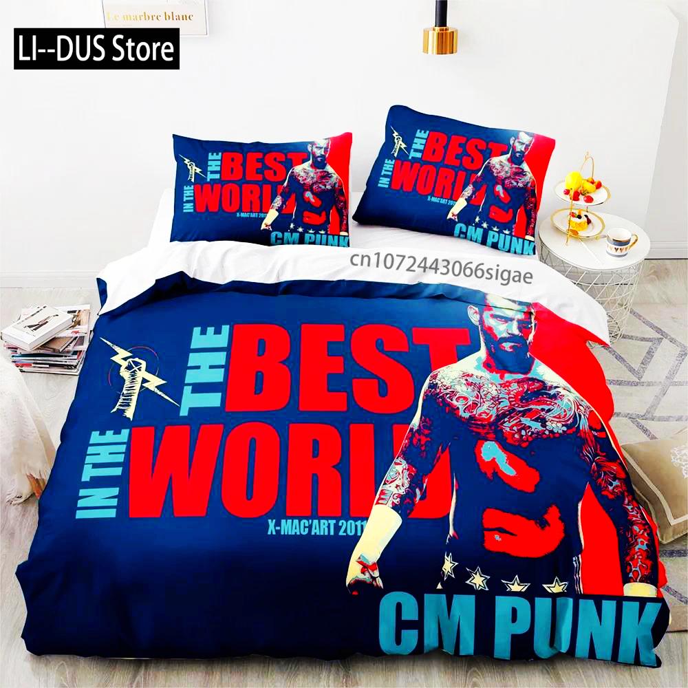 2025 WWE RAW Single Double Wrestling Bedding Set Queen King Size Duvet Cover For Boys Bedroom 3D Print Quilt Cover Pillowcase