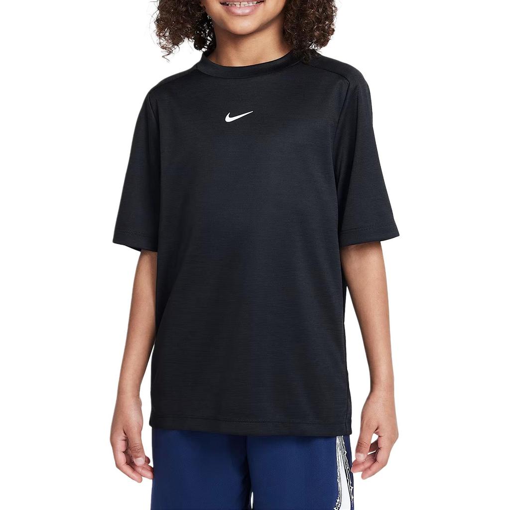Nike Детская футболка с коротким рукавом и круглым вырезом с однотонным логотипом HJ3771-011