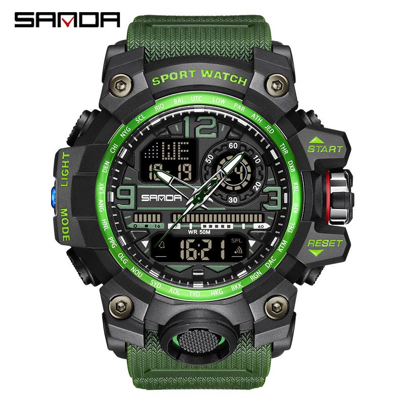 Sanda Korean Trend Multifunctional Luminous Waterproof Watch for Teens & Adults