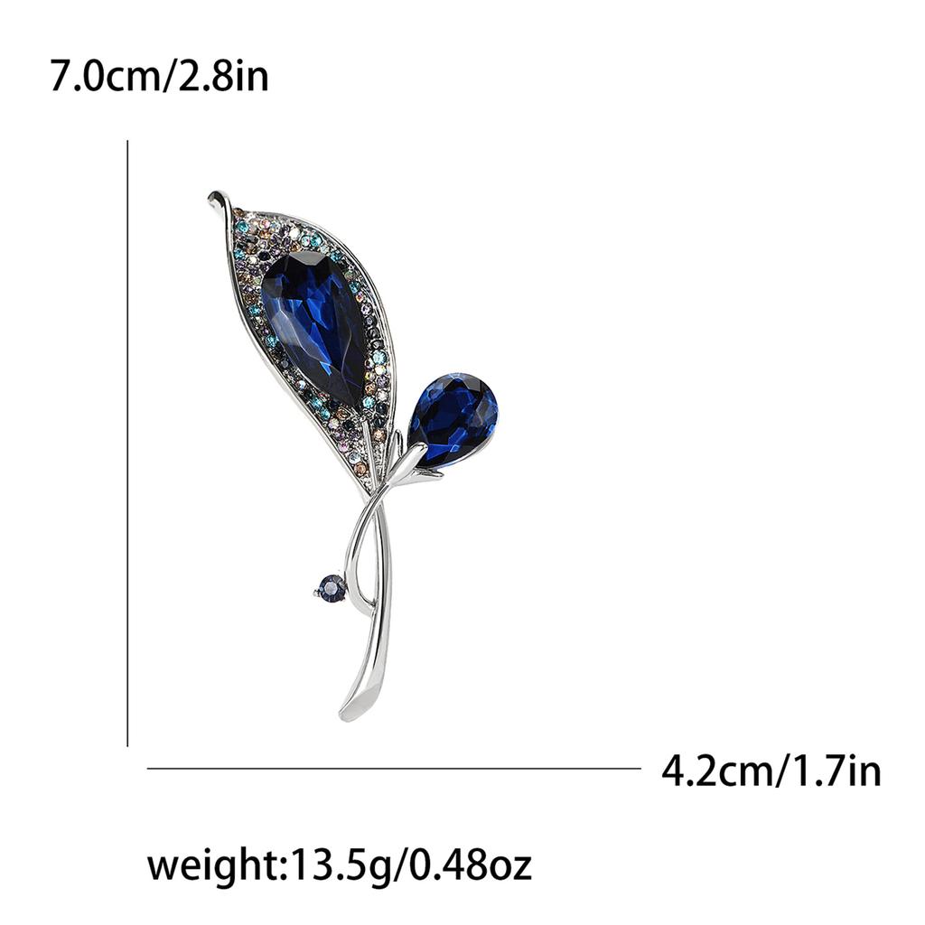 Изысканная креативная брошь-тюльпан из сплава со стразами в стиле ретро, женская одежда, корсаж, ювелирные изделия, булавка