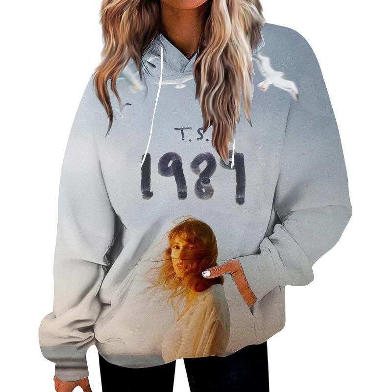 Autumn 3D Taylor Swift Printed Hoodies Fashionable Casual Sports Long Sleeved Men's Hooded Sweatshirts