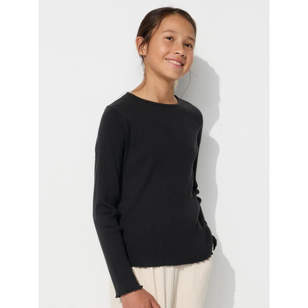 Uniqlo Japan Girls Ribbed Mellow T shirT