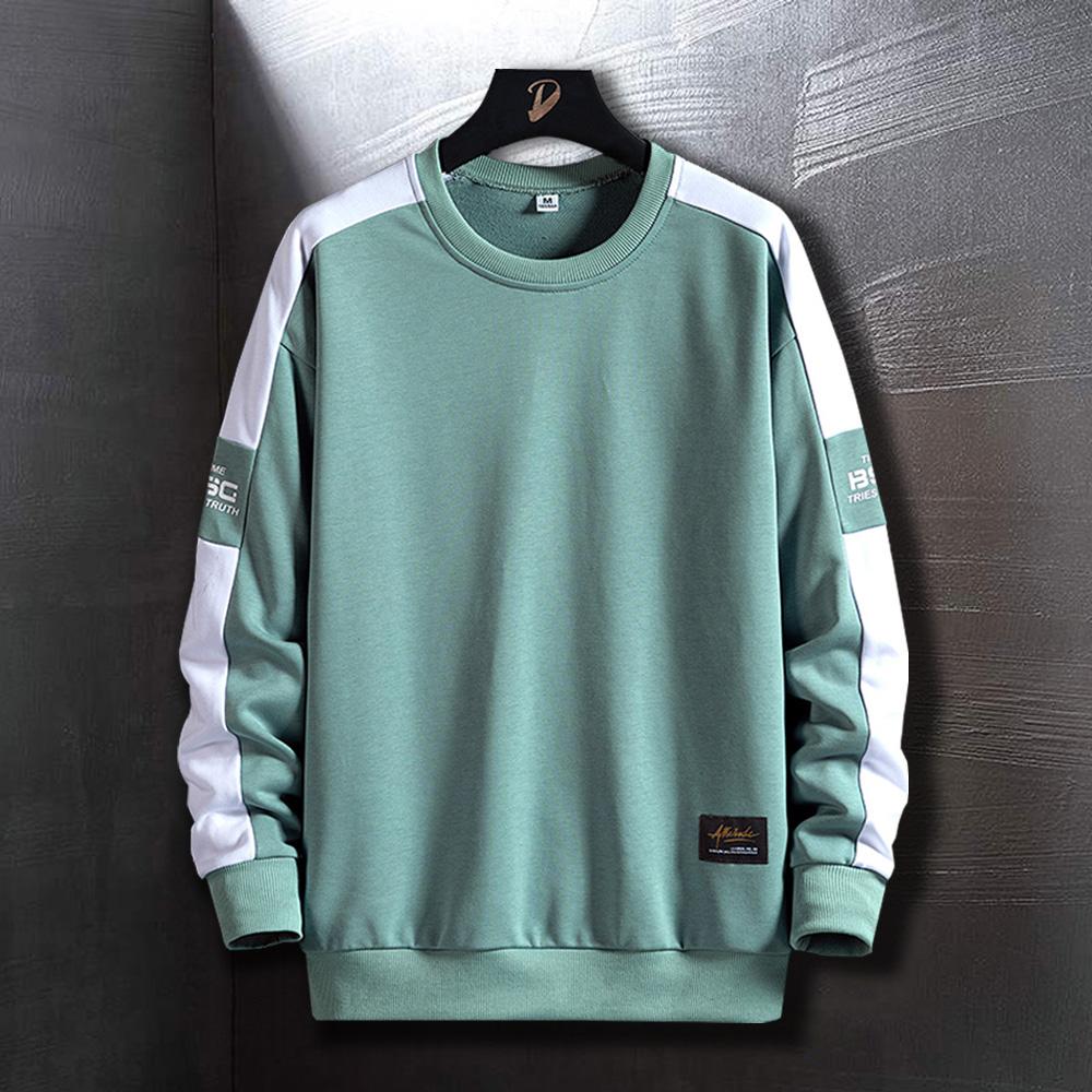 Мужская одежда Весенние толстовки Хип-хоп Боковые полосатые толстовки Мужская уличная одежда Хип-хоп одежда Длинные рукава рубашки Тренд