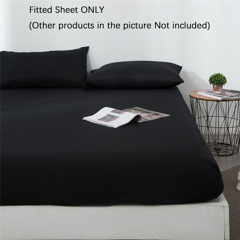 Комплект глубокой простыни на резинке 15/25 см и наволочки с очаровательным однотонным дизайном