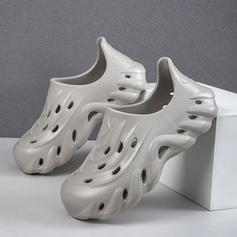 Дырявые туфли мужские сандалии из ЭВА летняя повседневная обувь для ручья нескользящие пляжные прохладные шлепанцы мужские