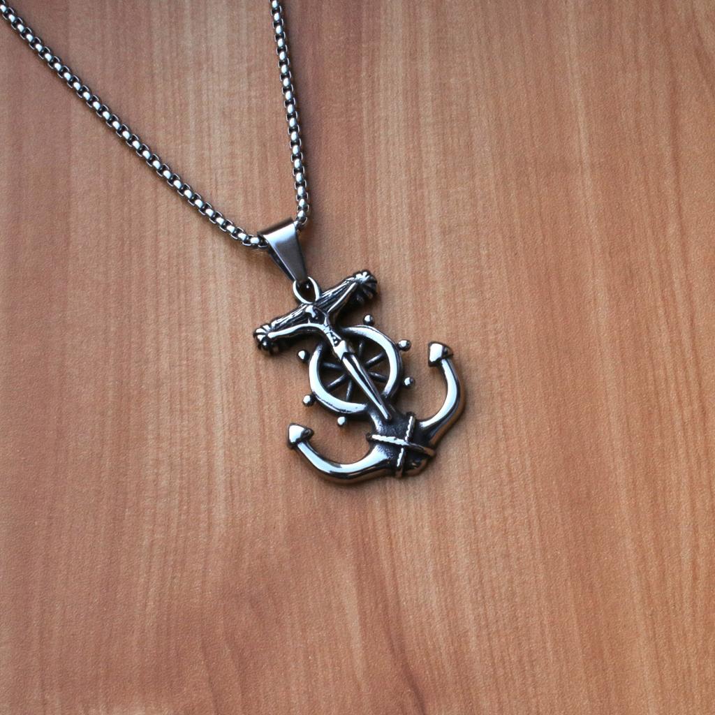 Аксессуары из нержавеющей стали Ожерелье Мужские ювелирные изделия Подвеска Navy Подвеска из титановой стали Якорь