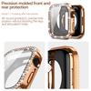 Блестящее стекло+чехол для Apple Watch Case 49мм 46 42 45 41 40 44мм Бриллиантовый бампер+Защита экрана Iwatch Series 11 10 9 8 7 6 5 SE