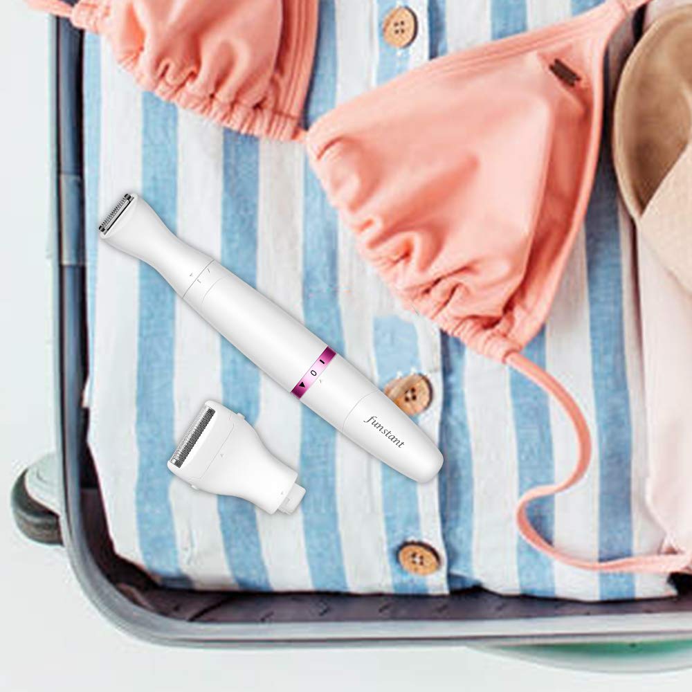 Funstant VIO Shaver Trimmer Pubic Hair Shaver VIO Shaver Shaver for Women VIO Zone Shaver Unwanted Hair Removal Ladies Shaver Bikini Line Care Battery