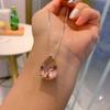 Новые аксессуары Серьги-подвески с каплями воды Аксессуары Женское ожерелье Золотые серьги с бриллиантами в форме груши Цепочка на ключицу