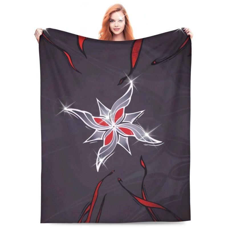 Shinra Character Themes Flannel printed blanket suitable for all seasons suitable for living room office sofa and travel