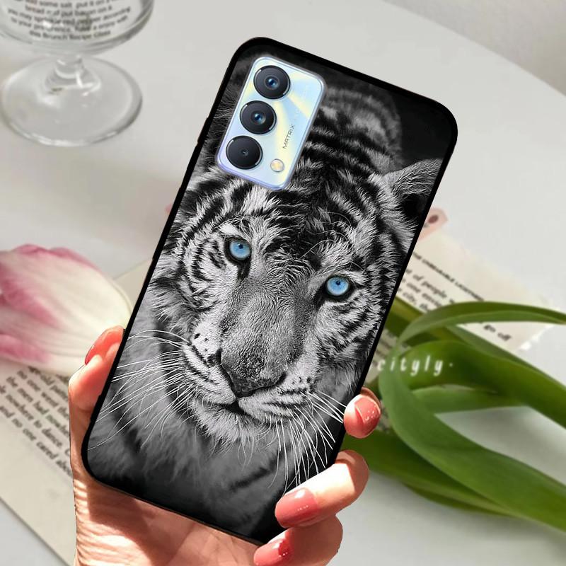 Для чехла Realme GT Master Case Edition Животные Мультфильмы Мягкий Силикон Funda для Телефона Realme GT Master Explorer Чехол Черный Coque