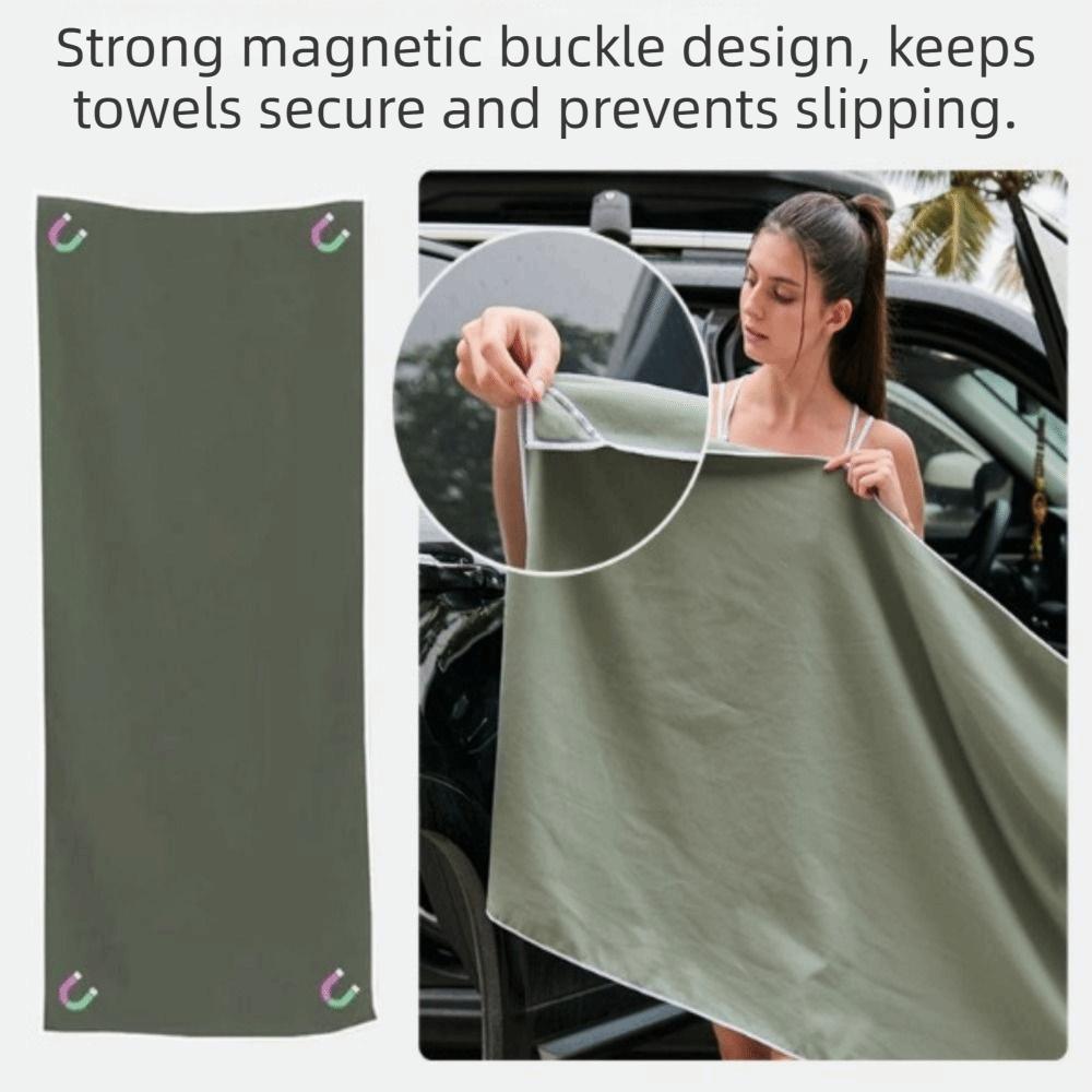 Portable Magnetic Bath Towel Sand Free Quick Dry Towel Multifunctional Beach Towel  Yoga