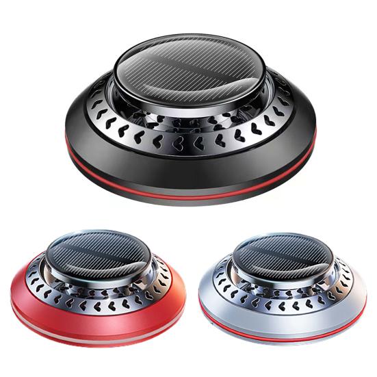 Автомобильный освежитель воздуха на солнечной энергии, длительный аромат, дезодорант, алюминиевый сплав, автоэфирное масло, ароматерапевтический диффузор, аксессуары для салона автомобиля