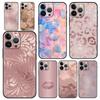 Чехол для телефона для iPhone 16 15 14 13 12 11 Pro Max XS X XR SE 7 8 Plus Корпус Красивый Розовое золото арт iPhone 16e Мягкий ТПУ Чехол