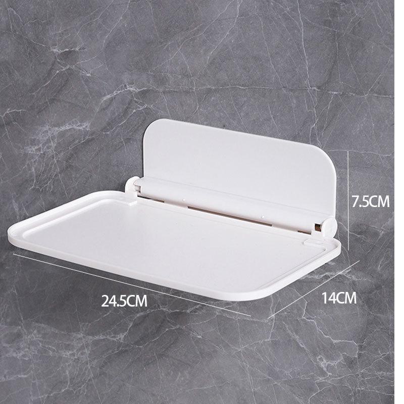 Складная настенная полка на присоске для ванной комнаты, туалета или прикроватного хранения мобильных телефонов.