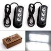 Daytime Running Lights LED White Flash Emergency Strobe Light DRL for Vehicles 16 Flashing Patterns Left and Right Set 3-Row 12V-24V
