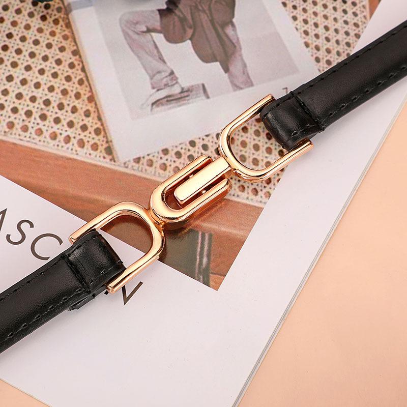 Женская тонкая поясная цепочка Высококачественная ткань Тренд Выдвижной ремень Девушки Ремень