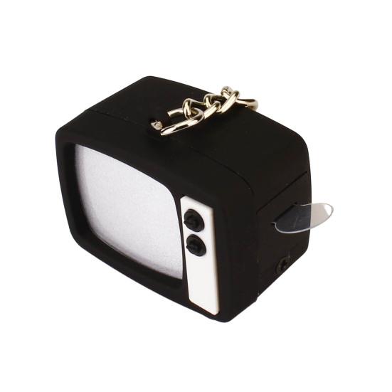 Ретро телевизор LED Брелок Мини-телевизор Подвеска со звуком и светом Брелок-подвеска для рюкзака для ночной видимости Веселые аксессуары