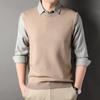 Fake Two Sweater Men's Shirt Collar Youth Quality Casual Fashion Men's Knit Base Shirt Tide