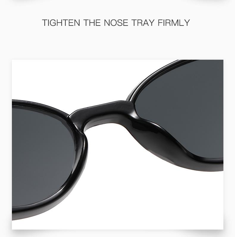 6шт Модные маленькие овальные солнцезащитные очки Женские Кошачий глаз Полуободковый дизайн Солнцезащитные очки Спорт на открытом воздухе Роскошный бренд UV400 Защита Очки