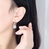 Новые женские серьги-подвески из стерлингового серебра 925 пробы, модная геометрия, высокое качество, круглый опал, длинные серьги, ювелирные изделия, подарок на фестиваль