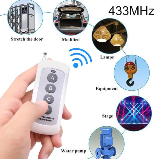 4 Buttons 433MHz 1000m Long Range Wireless Remote Control Switch Controller