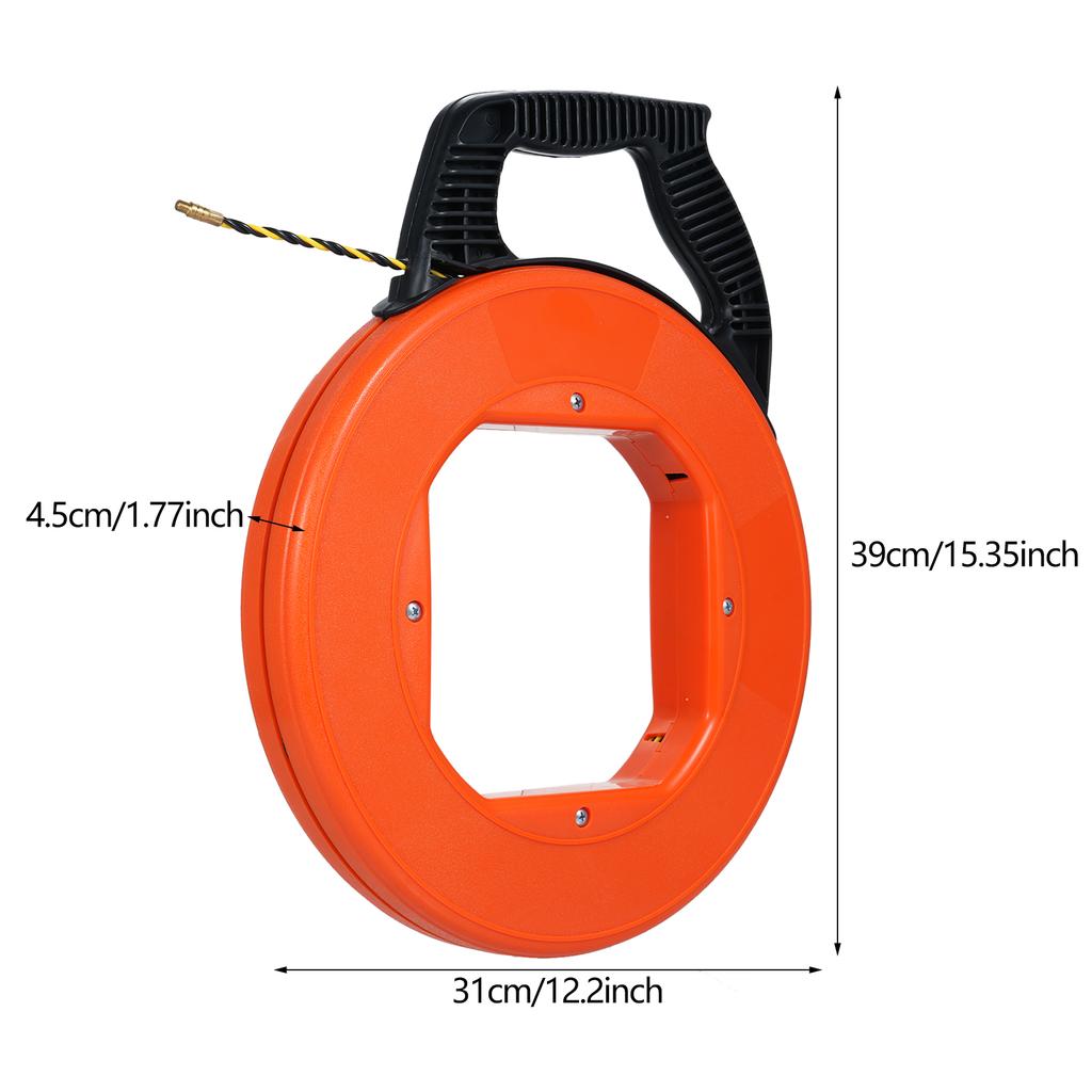 Electrical Wire Puller 100FT Polyester Electrical Fish Tape, Fish Tape Wire Puller with High Impact Case Cable Retractable Aid