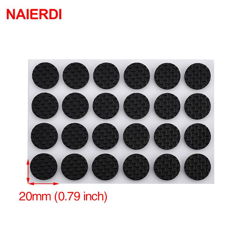 Rubber Pads For Chair Legs 1-24pcs Anti Slip Mat Bumper Damper Non-Slip Round Square Self Adhesive Table Feet Protector Hardware