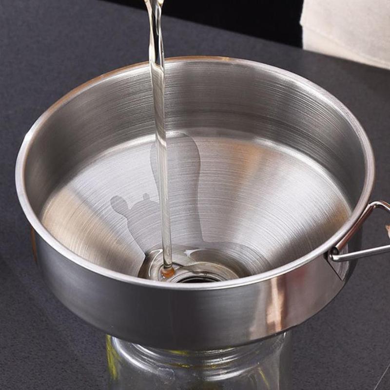 Металлическая воронка для консервирования, кухонные инструменты, кухонные аксессуары, воронки с широким горлом, воронка для бара, вина, пива, масла, колба