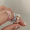 2pcs Korean Style Irregular Star Ring Geometric Alloy Kpop Finger Buckle Jewelry Accessories Minority Design Y2K Open Ring Gift