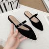 New Fashion Shallow Slippers Women Sandals Black Pointed Shoes Women Flats Casual Shoes Sandalias De Mujer Flat Slippers