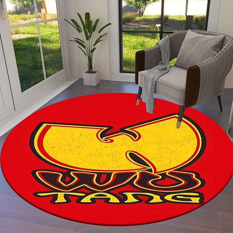 Круглый ковер Wu-Tang Clan, Ковер для гостиной, спальни, дивана, игровой комнаты, Нескользящий коврик для пола