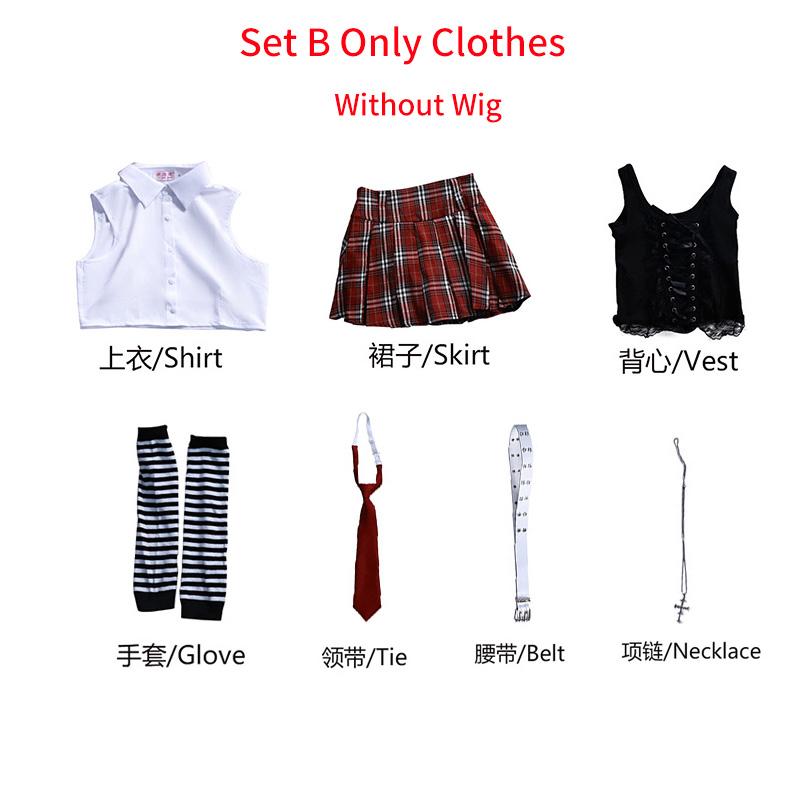 Костюм для косплея Амане Миса Костюмы JK Миса Косплей Черное платье Парик Волосы Для Женщин Девушка Ролевая Игра Вечеринка Хэллоуин Наряды