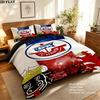Fc Hansa Rostock Pattern Bedding Quilt Set Quilt Cover Pillowcase Home Birthday Gift(1 * duvet cover + 2 * pillowcase, without core)