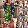 JPNTKY Модные повседневные платья с длинным рукавом и круглым вырезом, Осень-Зима