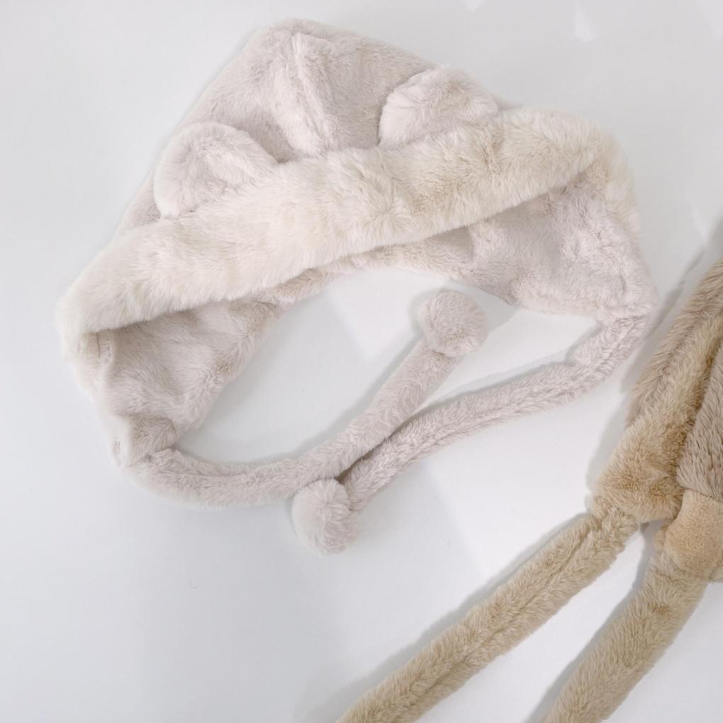 Унисекс Повседневная Меховая Шапка-Худи Зимняя