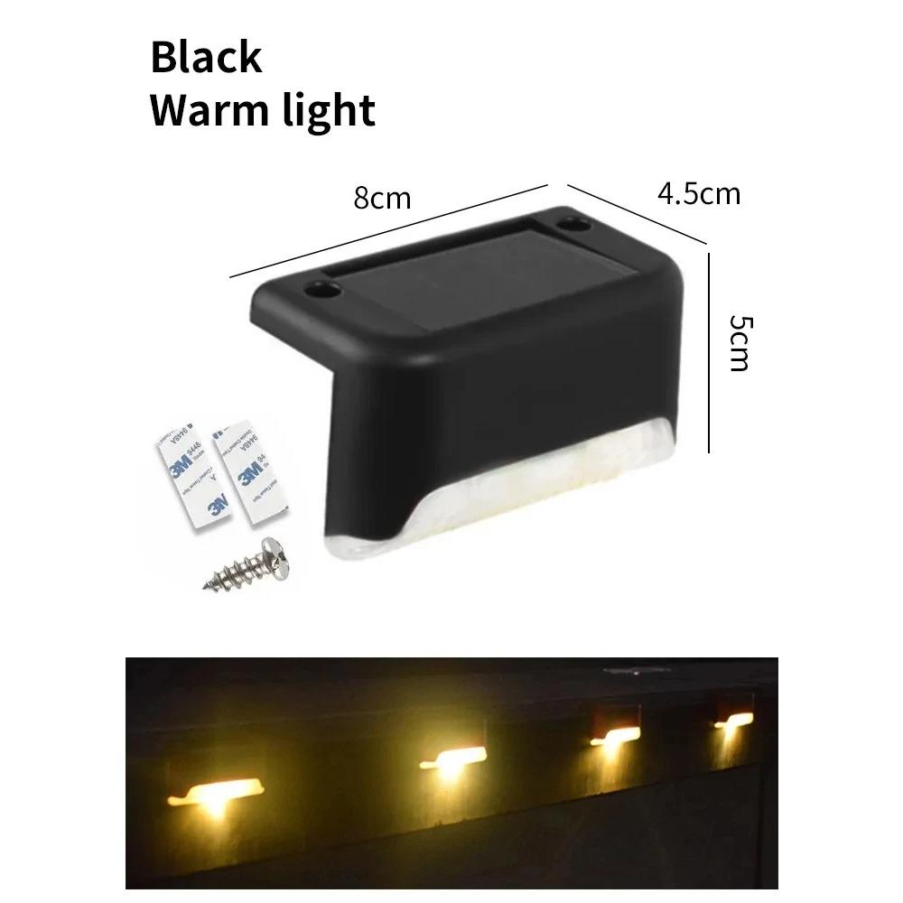 Уличные светодиодные солнечные фонари для террасы, водонепроницаемые столбы для забора, солнечные фонари для двора, патио, лестницы, двора, сада, дорожки, бассейна, декора