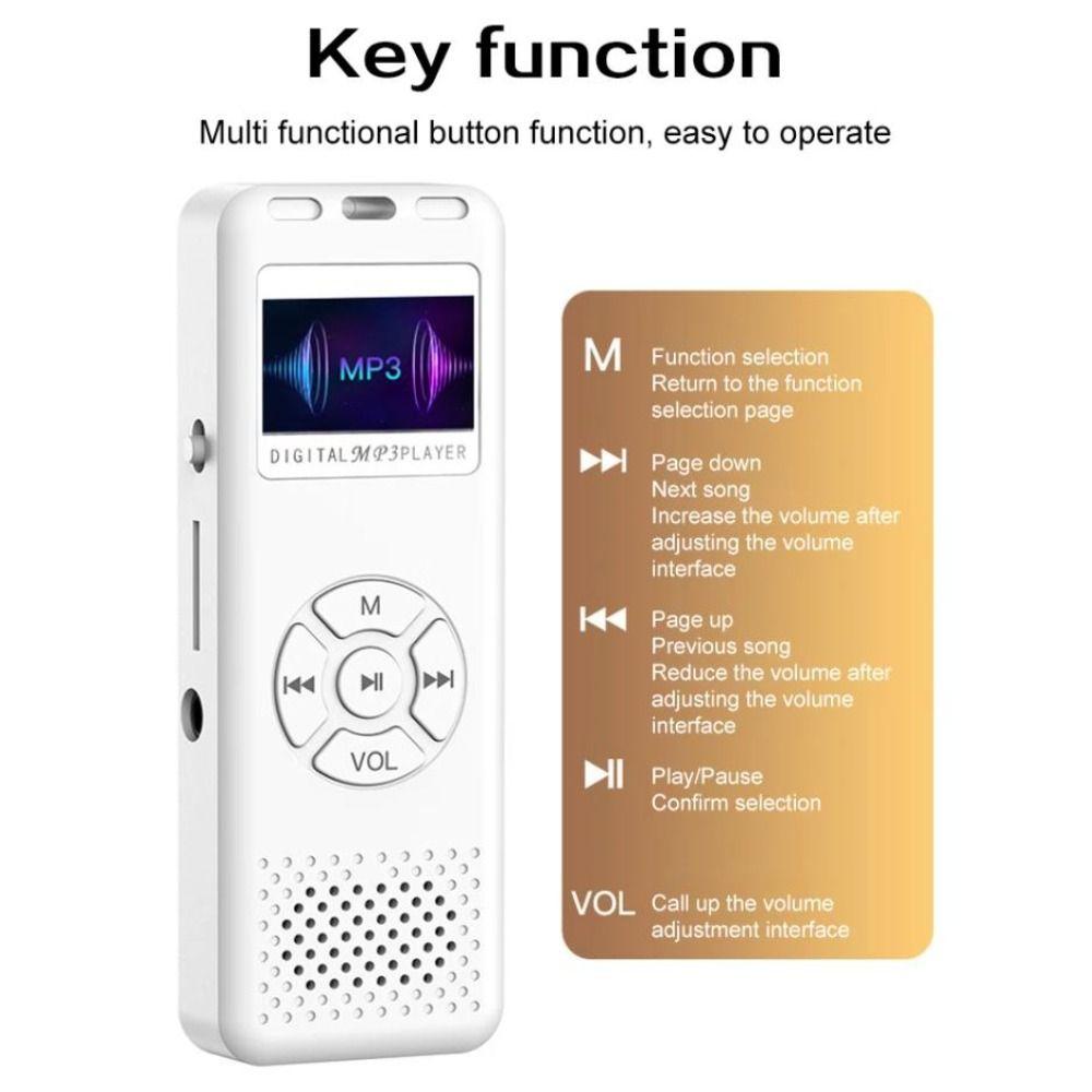 Long Strip Student MP3 Built-in Speaker Mini Music Player Portable MP3 Music Player Children Gift