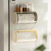 Wall Mount Paper Towel Storage Rack Napkin Holder with Clear Lid Convenient Tissue Dispenser for Kitchen and Bathroom