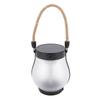 Solar Lantern for Outdoor Rainproof Hemp Rope Hanging Flame Flickering LED Garden Light for Camping Yard Pathway Patio