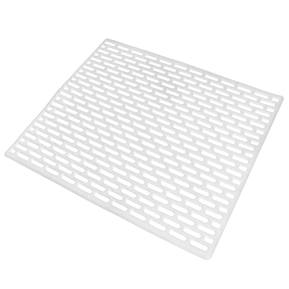 Sink Mat Rubber White Grid Insert Pad 33x28 cm