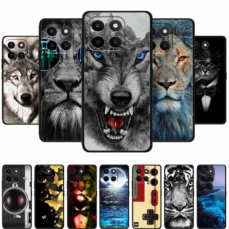 Для Honor 400 Умный Чехол Coque Крутой Животное Волк Мягкая Черная Силиконовая Задняя Крышка Для Honor Play 10T 5G Чехол 10 T Ударопрочный Funda
