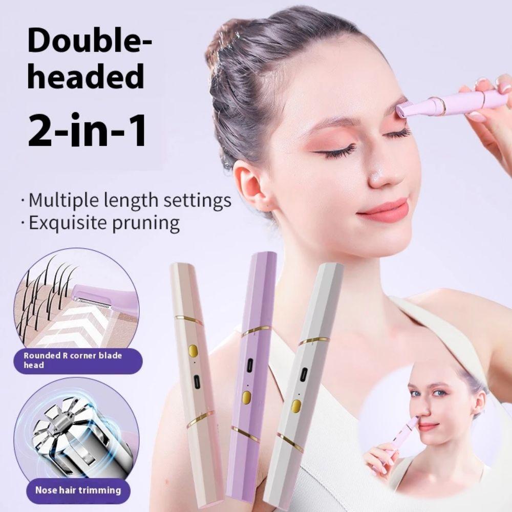 Портативный электрический эпилятор на батарейках, инструмент для бритья пушка на лице, триммеры для бровей, щеки