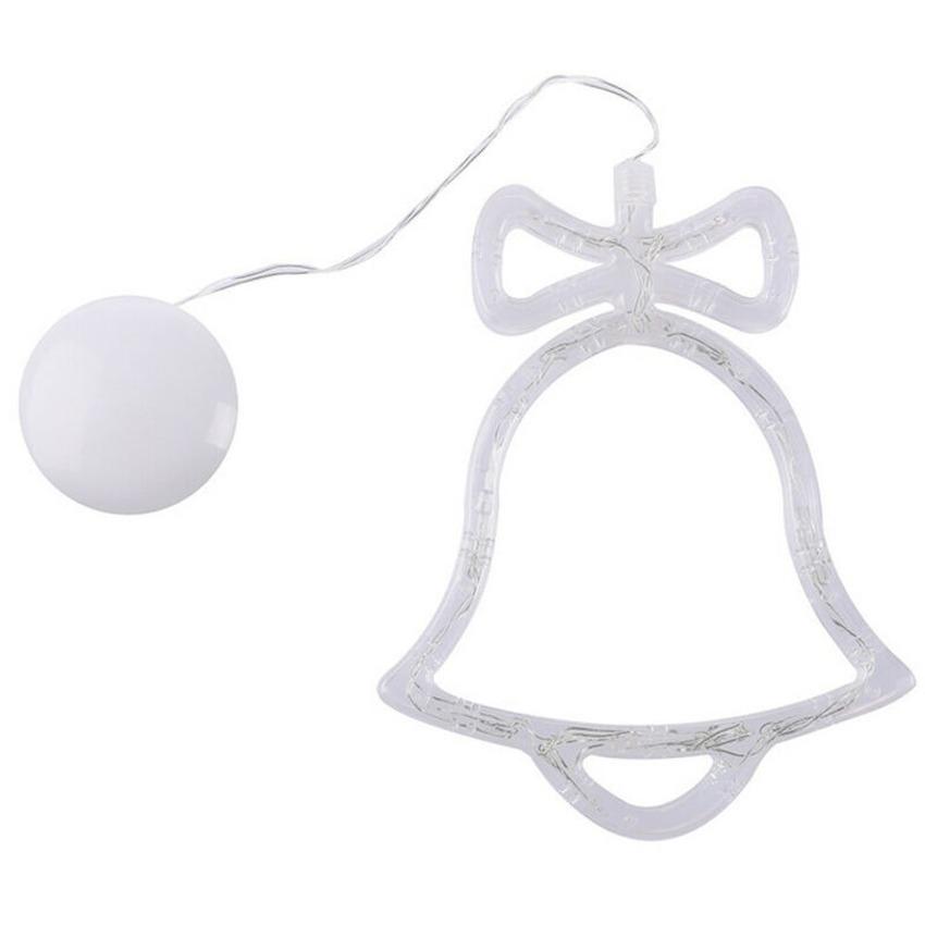 Светодиодный Рождественский Свет Орнамент Присоски Рождественский Подвесной Светильник Чашка Стены Окна Домашний Декор