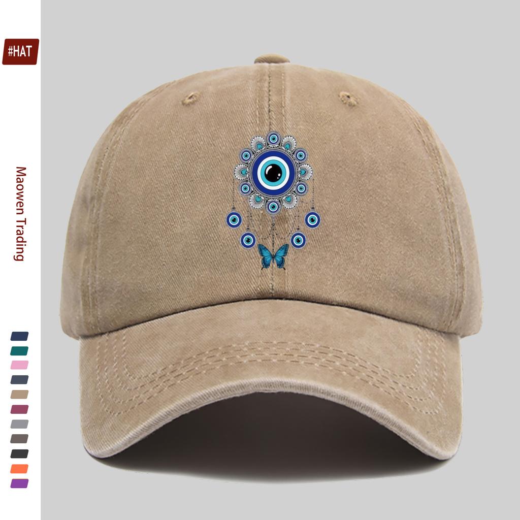 pc Butterfly Pendant Pattern Print Baseball Cap Sun Hat with Blue Butterfly Print Comfortable Lightweight Trucker Decorative Ha