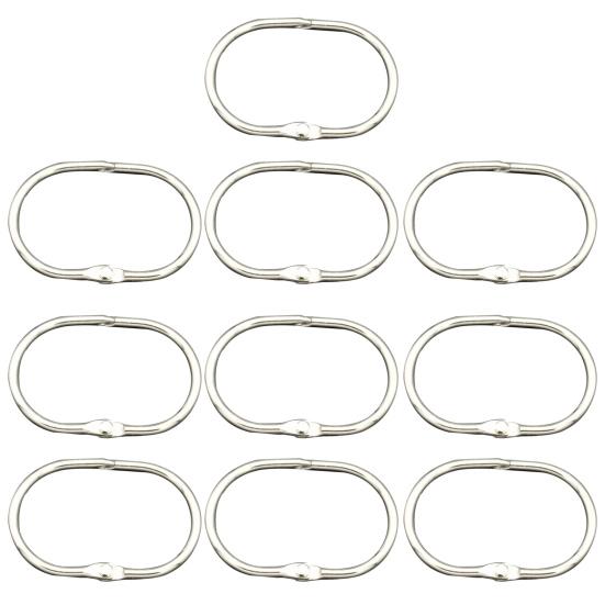 10 шт., кольца для занавески для душа в ванной, металлические крючки для душа, плотно закрытые, гладкие, скользящие кольца для занавесок с защитой от падения