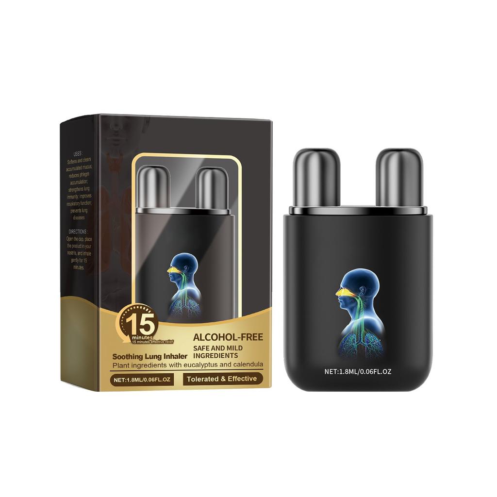 Ингалятор для детоксикации на основе трав Очищающее средство для носа Снимает заложенность носа Очищает легкие и снимает зуд в носу Освежает и снимает (1,8мл